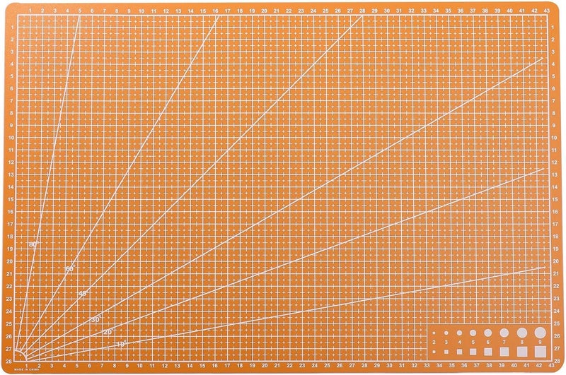 SCIKHEFT New A3 Double Side Craft Cutting Mat Cutting Board Sewing Pad Artist Carving Tools Handmade Crafts DIY Props (Yellow) - Image 1